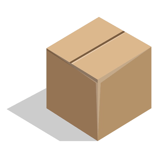 Digitale Malerei einer Pappbox
