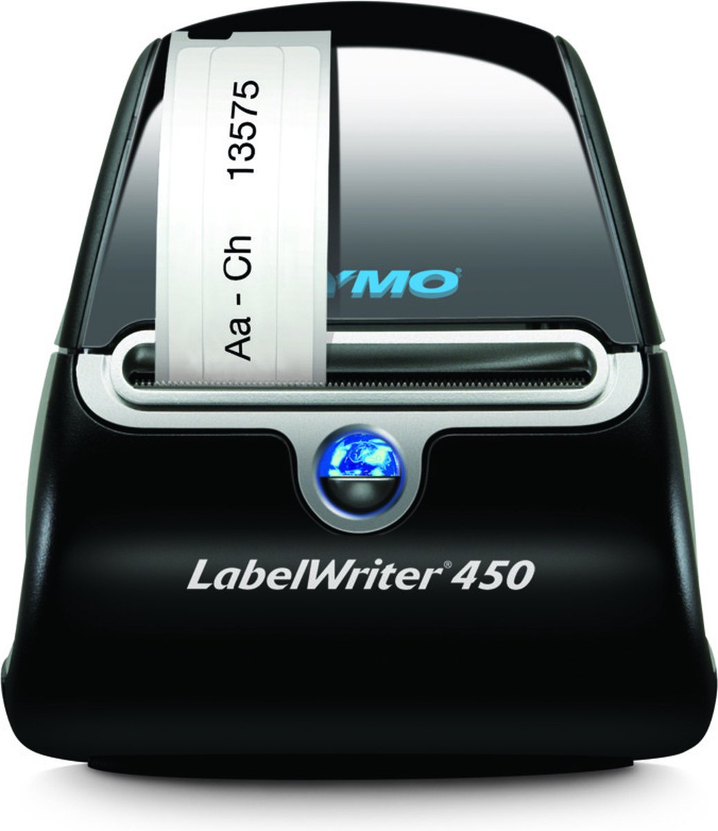 Digitale Malerei eines Dymo LabelWriter 450 mit einem herauskommenden Etikett.