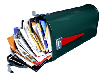 Postbriefkasten voller Briefe