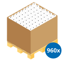Product Shipping Labels Pallet Deal - 102mm x 150mm (4x6), 960 Label Rolls, 300 Labels Per Roll, 25mm Core, White, Permanent Image