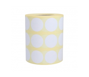 Produit Étiquettes Jet dencre rondes 50-40, Ø 50mm, 1250 étiquettes avec un mandrin de 40mm Kern, blanco, permanent Image
