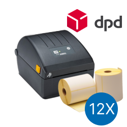 Produit Lot d’initiation DPD : Zebra imprimante ZD220D + 12 rouleaux d’étiquettes Zebra compatibles 102mm x 150mm Image
