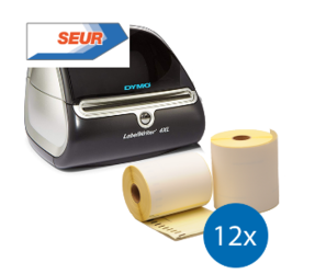 Producto Seur paquete de inicio: Dymo LW 4XL + 12 rollos de etiquetas compatibles Dymo S0904980 Imagen