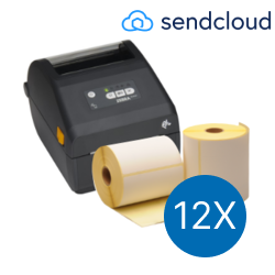 Produit Lot d’initiation SendCloud: Zebra imprimante ZD421D + 12 rouleaux d’étiquettes Zebra compatibles 102mm x 150mm Image
