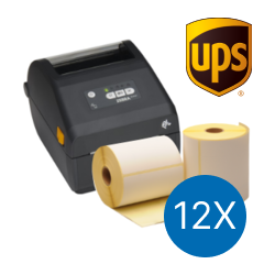Produit Lot d’initiation UPS : Zebra imprimante ZD421D ethernet + 12 rouleaux d’étiquettes Zebra compatibles 102mm x 150mm Image