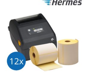 Produit Hermes Starter Package | Zebra ZD421D + 12 Zebra compatible label rolls, 102mm x 210mm Image