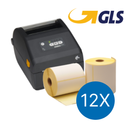 Produit Lot d’initiation GLS : Zebra imprimante ZD421D + 12 rouleaux d’étiquettes Zebra compatibles Image
