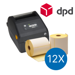 Product DPD Starter Package | Zebra ZD421D Ethernet Printer + 12 Zebra Label Rolls in 102mm x 150mm Image