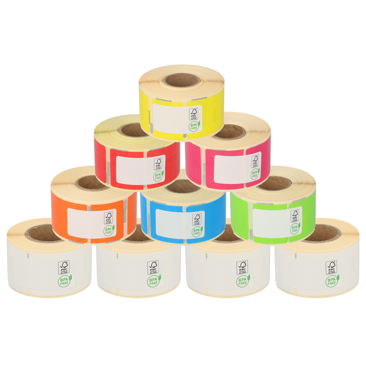 Produkt Seiko SLP-2RLH Regenbogenpaket, 28mm x 89mm, 6 Farben + 4 weiße Rollen Foto