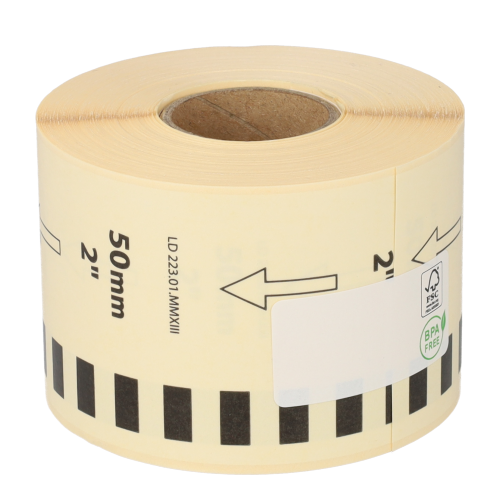 Produkt Brother DK-22223 kompatible Etiketten, 50mm x 30.48m, weiß, permanent Foto