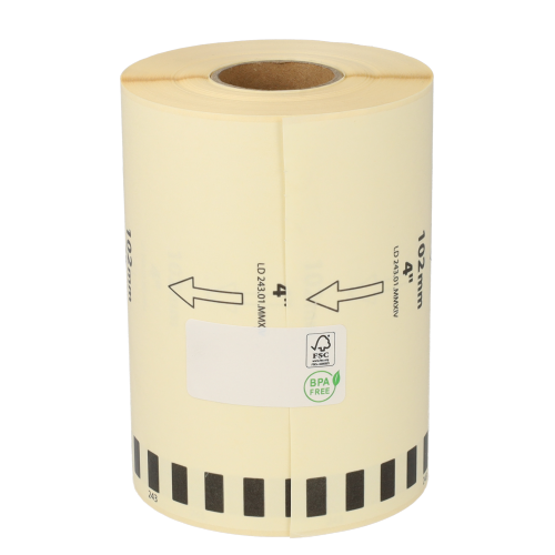 Produkt Brother DK-22243 kompatible Etiketten, 102mm x 30.48m, weiß, permanent Foto