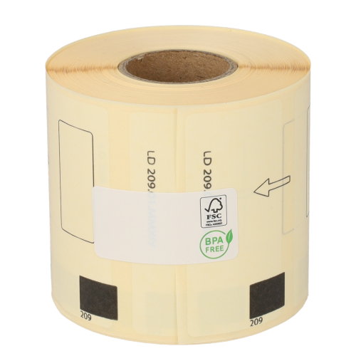 Produkt Brother DK-11209 kompatible Etiketten, 29mm x 62mm, 800 Etiketten, weiß, permanent Foto