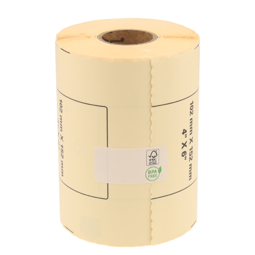 Product Brother DK-11241 compatible labels, 102mm x 152mm, 200 etiketten, wit, permanent Afbeelding