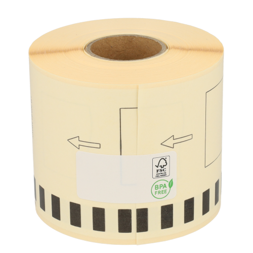 Produit Brother DK-22205 étiquettes compatibles, 62mm x 30.48m, blanches, permanentes Image