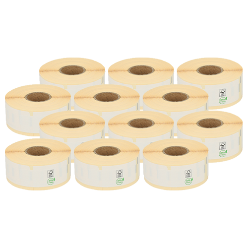 Dymo 11352 / S0722520 etichette compatibili, 25mm x 54mm, 500 etichette, bianco, permanente