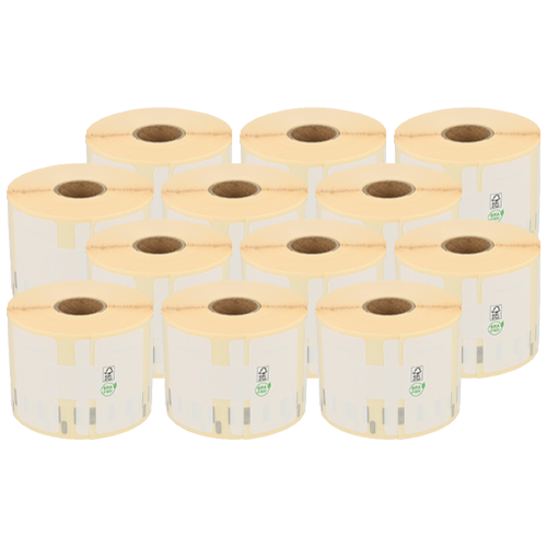 Dymo 1933084 étiquettes compatibles, 57mm x 32mm, 1000 étiquettes, blanches, permanentes (Polypropylène / plastique)