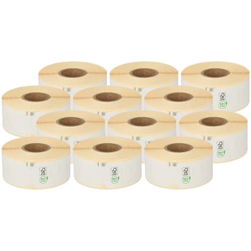 Dymo 11355 / S0722550 compatible labels, 19mm x 51mm, 500 etiketten, blanco, verwijderbaar