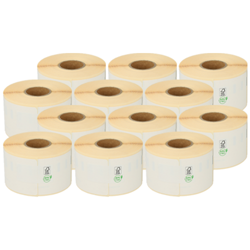Dymo 11356 étiquettes compatibles, 41mm x 89mm, 300 étiquettes blanches, permanentes