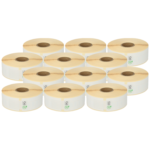 Dymo 1933085 compatible labels, 19mm x 64mm, 450 etiketten, blanco, permanent (Polypropyleen)