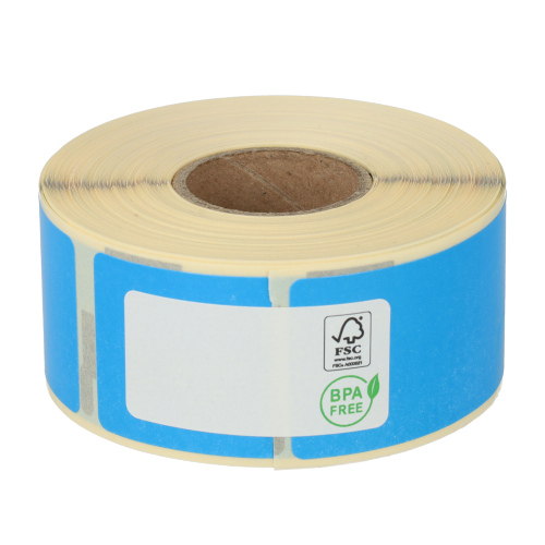 Product Seiko SLP-1BLB compatible labels, 28mm x 89mm, 260 etiketten, blauw, permanent Afbeelding