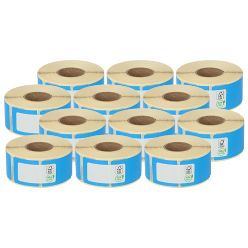 Dymo 99010 compatible labels, 28mm x 89mm, 260 etiketten, blanco, permanent