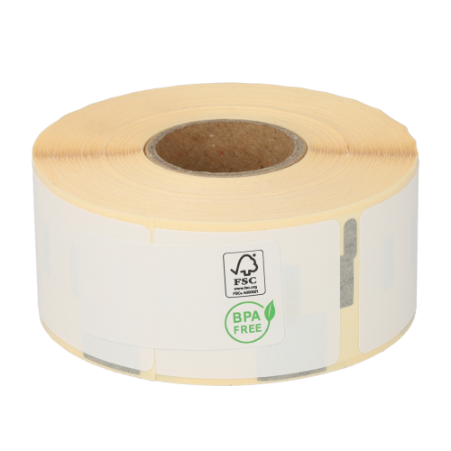 Product Dymo 99010 compatible labels, 28mm x 89mm, 260 etiketten, blanco, permanent Afbeelding