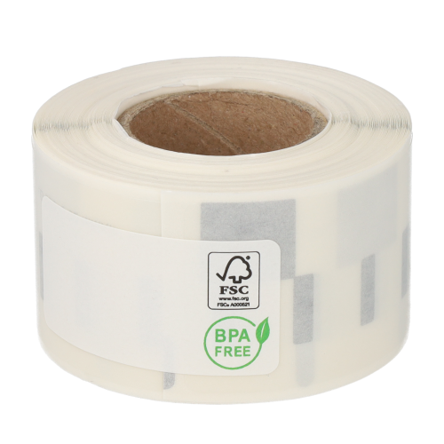 Product Seiko SLP-1RLC compatible labels, 28mm x 89mm, 130 etiketten, transparant, permanent Afbeelding