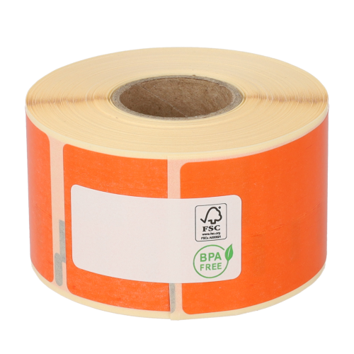 Seiko SLP-2RLE compatible labels, 36mm x 89mm, 260 etiketten, oranje, permanent