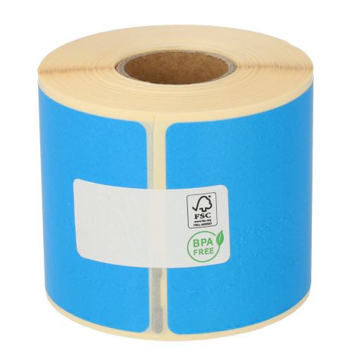 Product Seiko SLP-SRL compatible labels, 54mm x 101mm, 220 etiketten, blauw, permanent Afbeelding