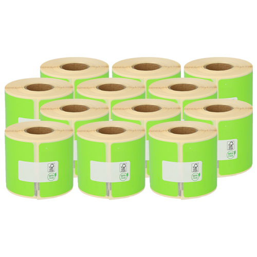 Dymo 99014 / S0722430 kompatible Etiketten, 54mm x 101mm, 220 Etiketten, weiß, permanent
