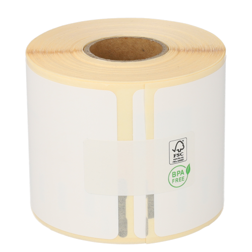 Produit Dymo 99014 étiquettes résistantes compatibles, 54mm x 101mm, 180 étiquettes blanches, permanentes (Polypropylène / plastique) Image