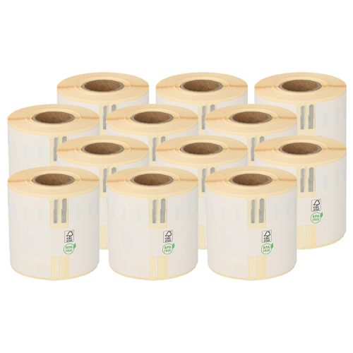 Dymo 99019 / S0722480 étiquettes compatibles, 190mm x 59mm, 110 étiquettes blanches, permanentes