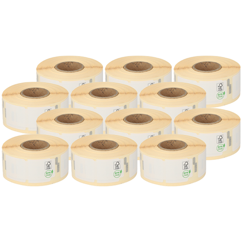 Dymo S0929120 compatible labels, 25mm x 25mm, 750 etiketten, blanco, permanent