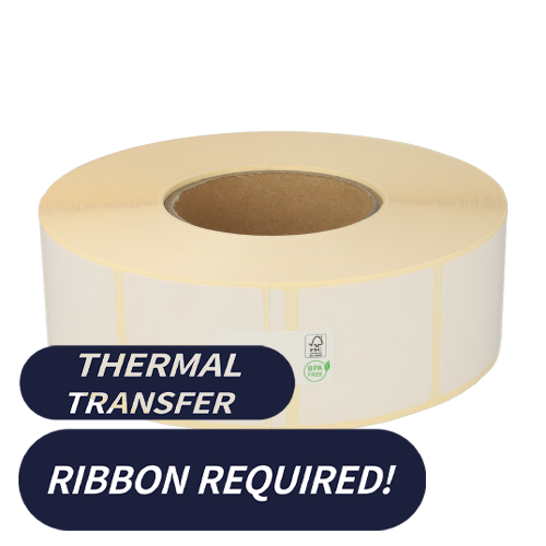Produit Zebra Z-Perform 1000T (880010-050) compatibles, Eco, 51mm x 51mm, 2740 étiquettes, Ø mandrin 76mm, blanches, permanentes Image