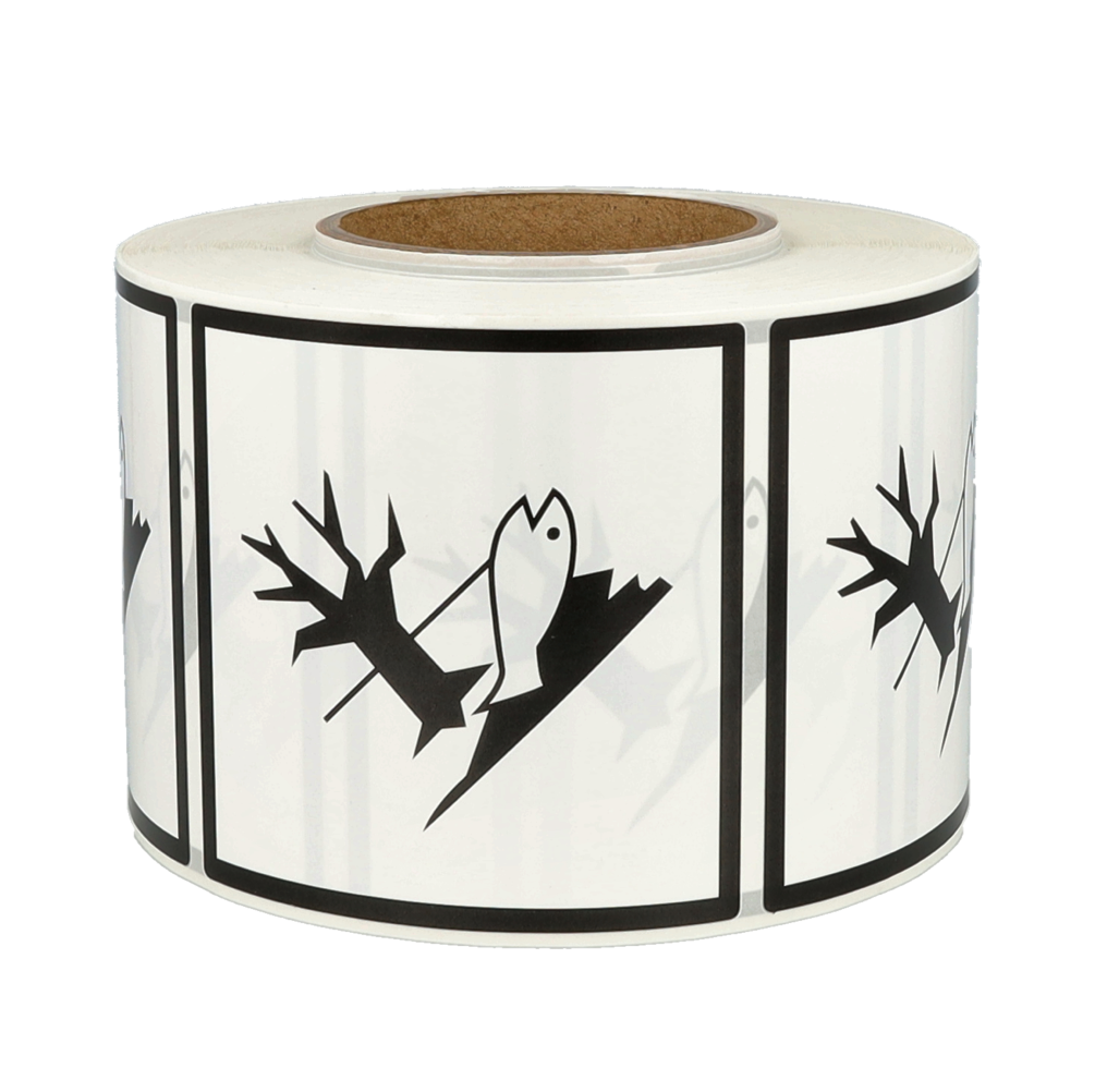 Produit Étiquettes ADR SGH Danger pour le milieu aquatique, 100mm x 100mm, 1000 étiquettes Image