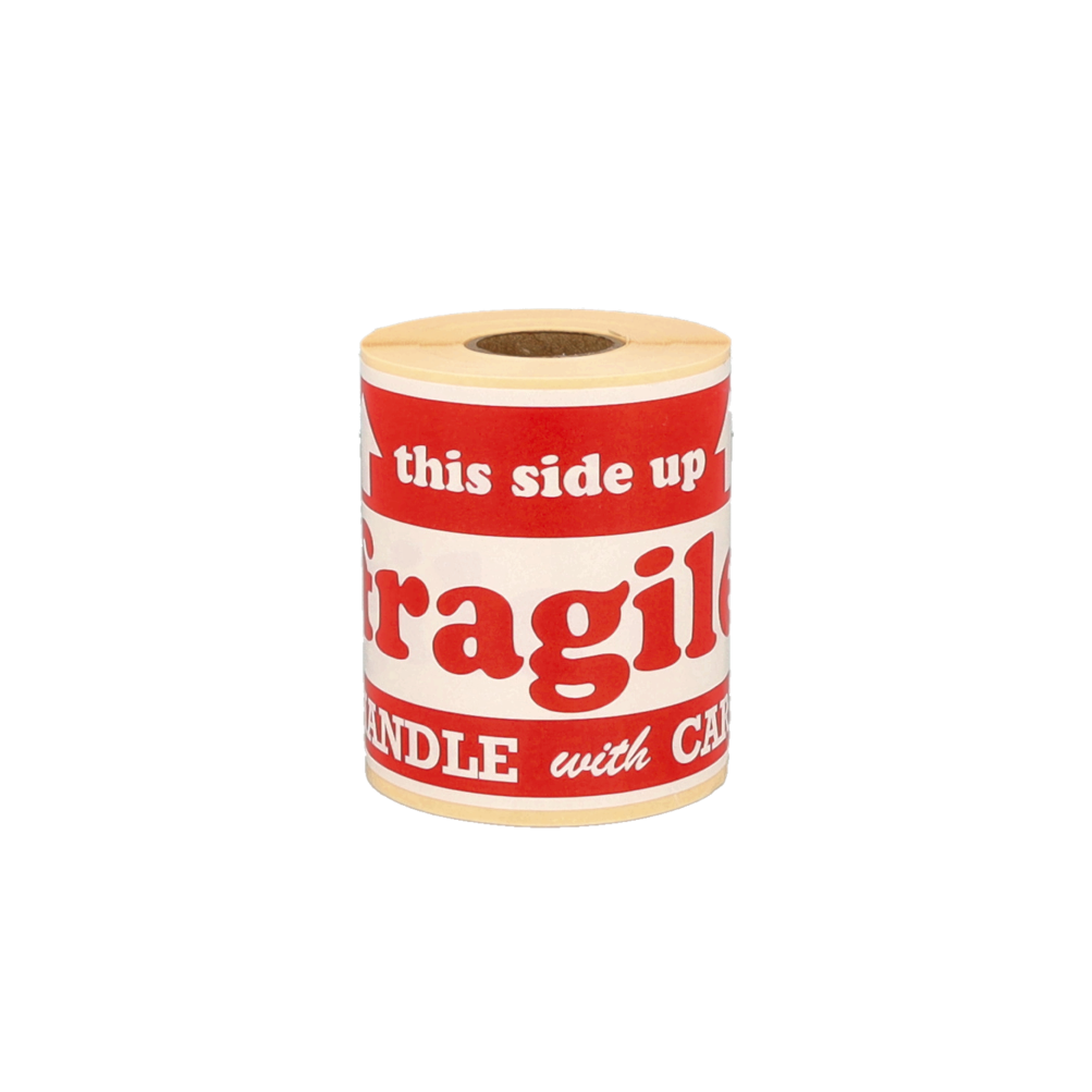 Produit Étiquettes d’expédition avec avertissement, fragile, 127mm x 76,2mm, 200 étiquettes, permanent Image