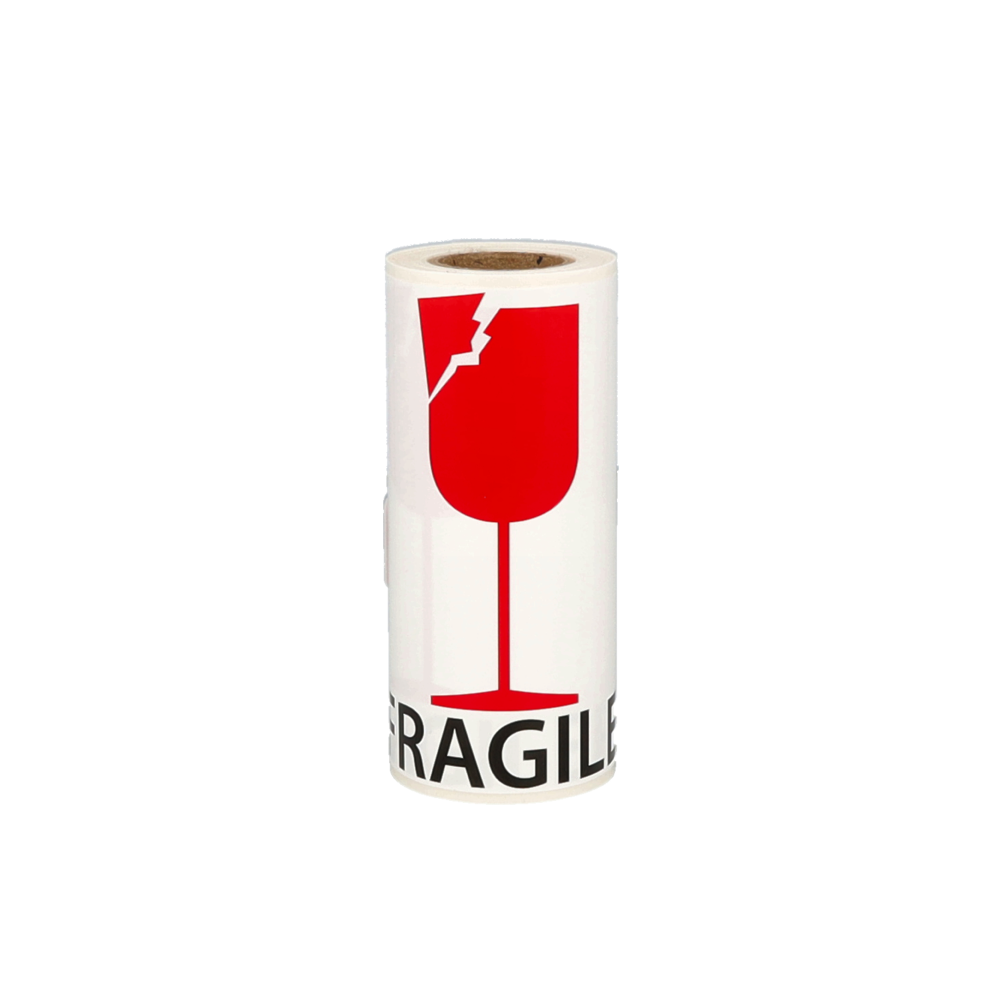 Produit Étiquettes d’expédition avec avertissement, fragile, 76,2mm x 101,6mm, 100 étiquettes, permanent Image
