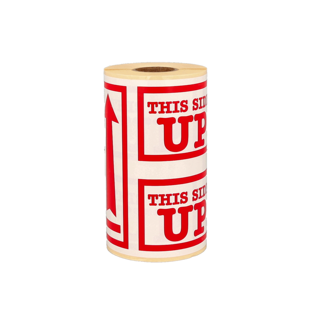 This side up label, 111,2mm x 228,6mm, 100 etiketten, permanent