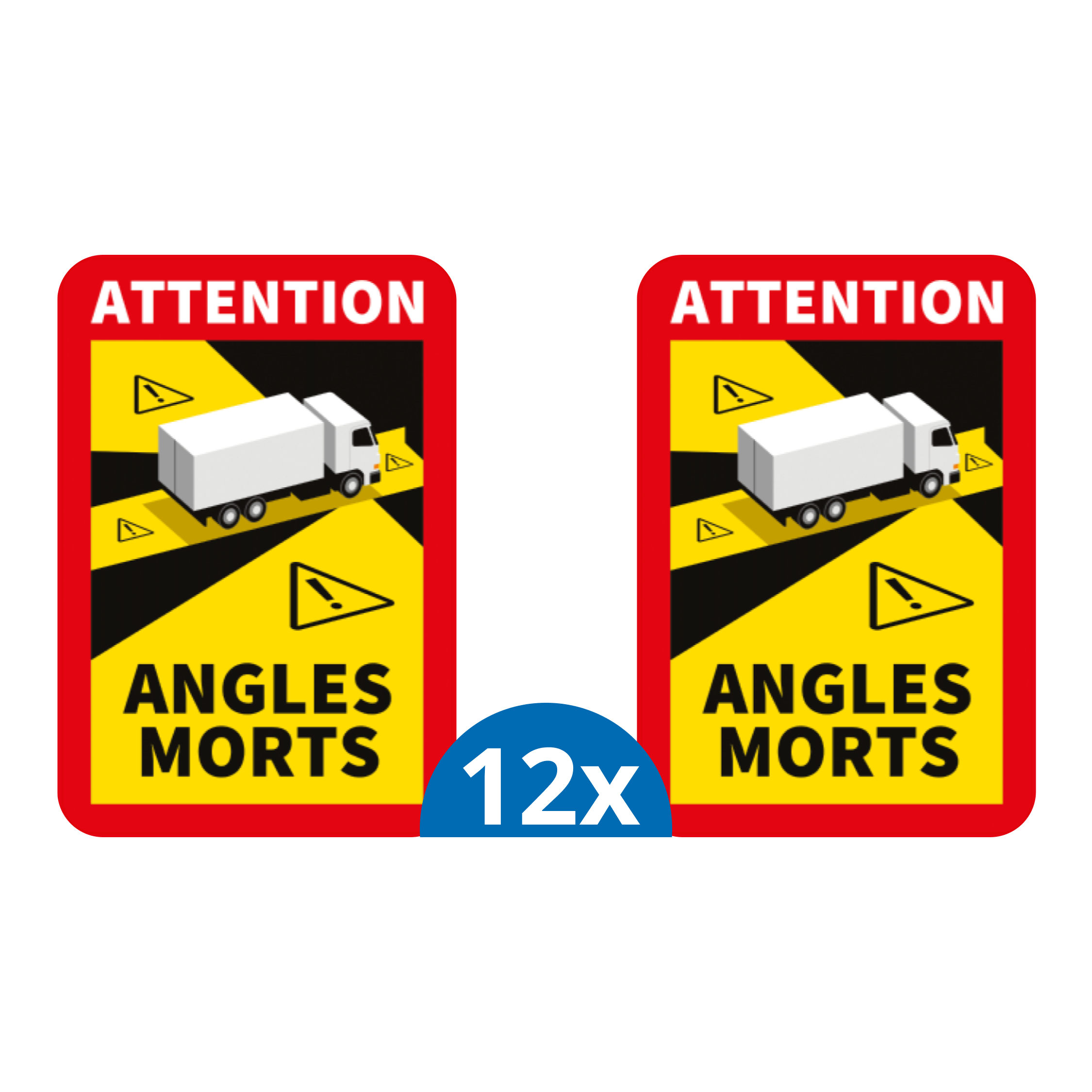 Produit 12x Angles Morts Camion - Autocollant angle mort Image