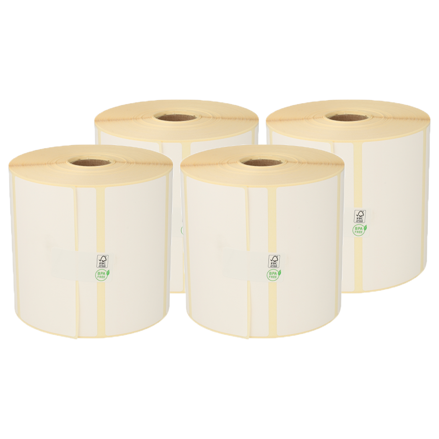 Zebra (87000) étiquettes compatibles, 100mm x 50mm, 1300 étiquettes blanches, Ø mandrin 25 mm, permanentes
