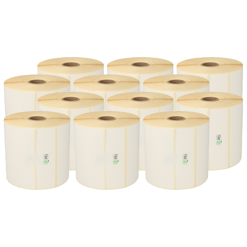 Sato P70011024820 kompatible Etiketten, 102mm x 102mm, 700 Etiketten, 25mm Kern, weiß, eco permanent