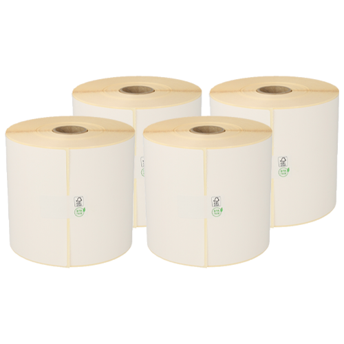 Bixolon 800264-505BIX compatibles etiquetas, Top, 102mm x 127mm, 565 etiquetas, núcleo 25mm, blanco, permanente
