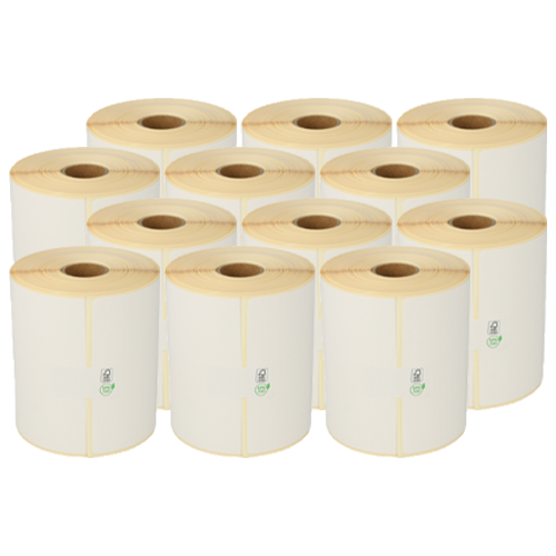 Etiquetas térmicas de envío SendCloud, 102mm x 150mm - 300 etiquetas - Eco-blanco-permanente - núcleo 25 mm