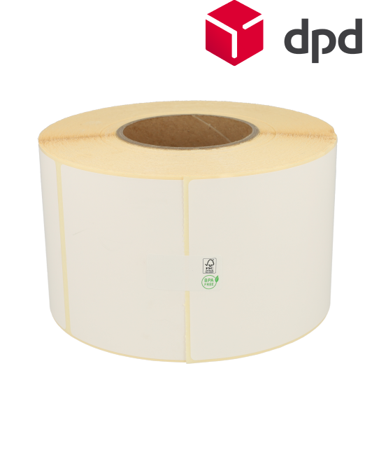 Product Zebra compatible DPD shipping labels, 102mm x 150mm, 900 labels, 76mm core, white, permanent Image