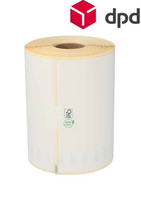 Prodotto Dymo S0904980 etichette compatibili DPD, 104mm x 159mm, 220 etichette, bianco, permanente Immagine