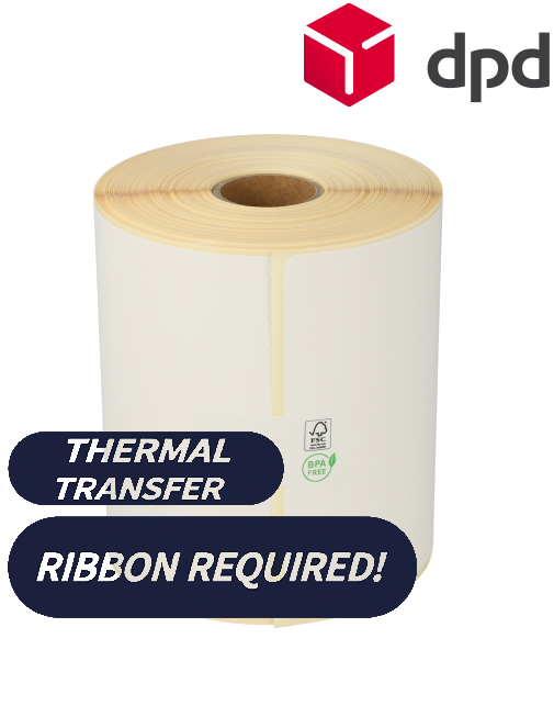 Product TTR Zebra DPD (800294-605) compatible verzendlabel, 102mm x 152mm, 300 etiketten, 25mm kern Afbeelding