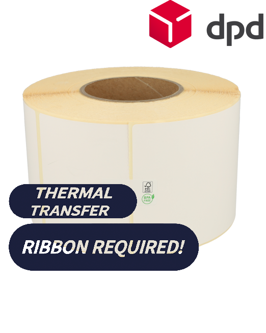 Product TTR Zebra DPD (87985) compatible verzendlabel, 102mm x 152mm, 900 etiketten, 76mm kern Afbeelding