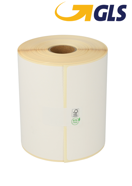 Produkt Zebra kompatible GLS Etiketten, 102mm x 150mm, 300 Etiketten, 25mm Hülse, weiß, permanent Foto