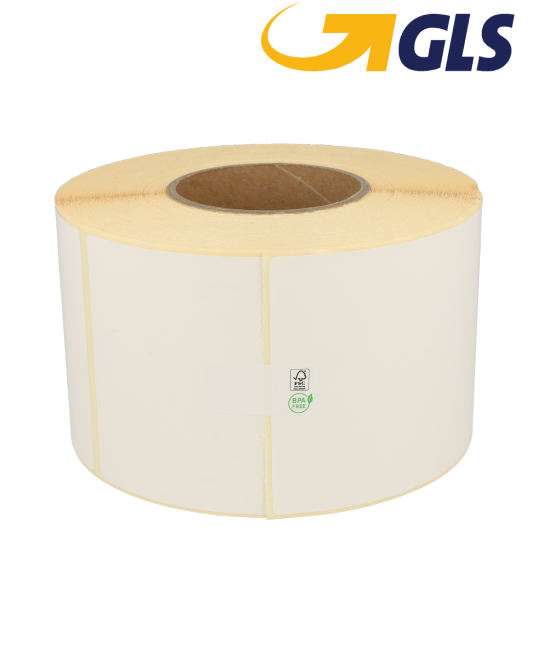 Product Zebra compatible GLS shipping labels, 102mm x 150mm, 900 labels, 76mm core, white, permanent Image