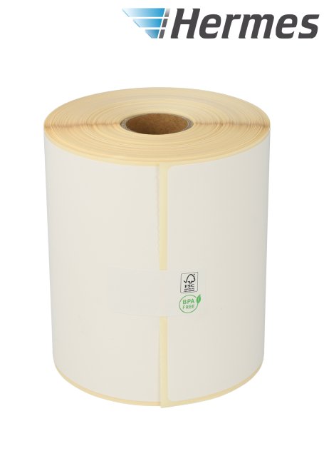 Product Zebra compatible Hermes shipping labels, 102mm x 210mm, 210 labels, 25mm core, white, permanent Image